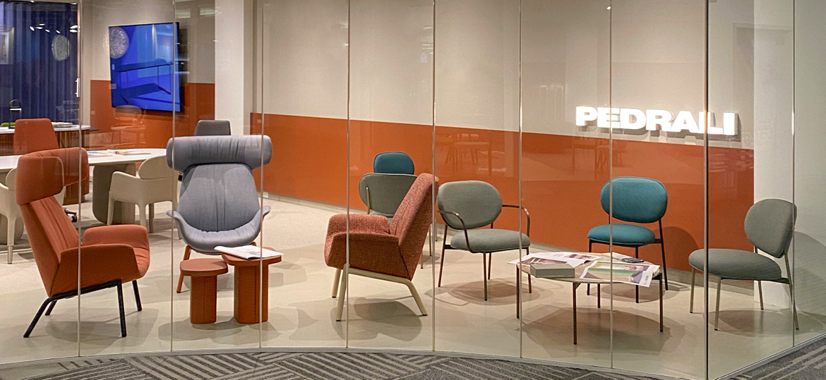 pedrali collections staged at neocon 2022